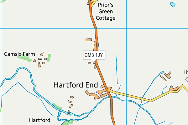 CM3 1JY map - OS VectorMap District (Ordnance Survey)