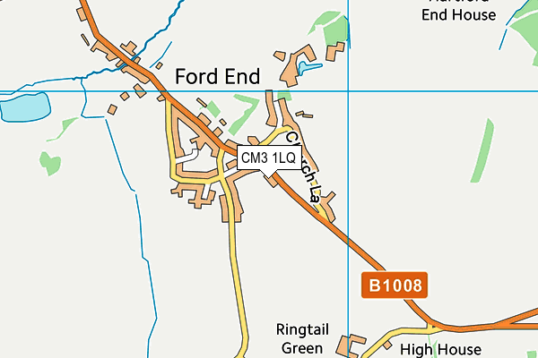 Ford End Church of England Primary School map (CM3 1LQ) - OS VectorMap District (Ordnance Survey)
