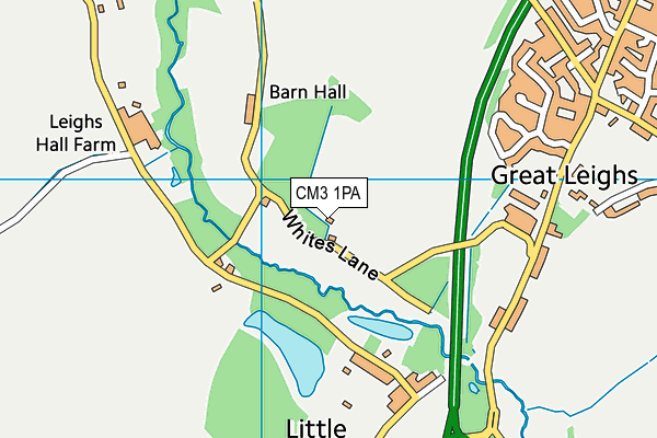 CM3 1PA map - OS VectorMap District (Ordnance Survey)