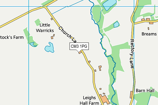 CM3 1PG map - OS VectorMap District (Ordnance Survey)