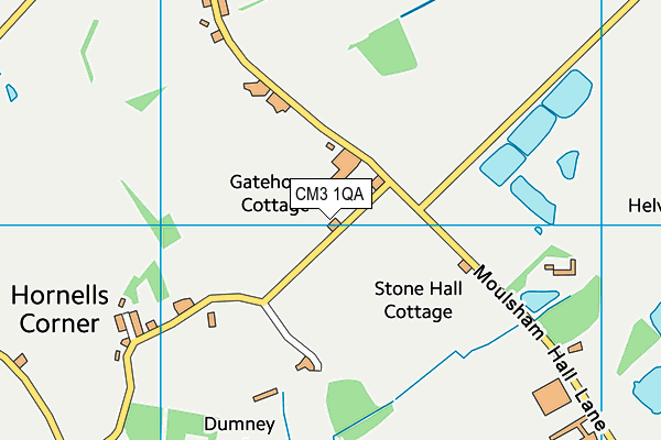 CM3 1QA map - OS VectorMap District (Ordnance Survey)