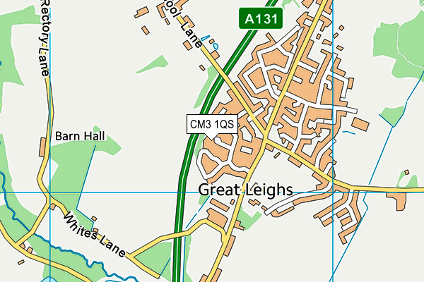 CM3 1QS map - OS VectorMap District (Ordnance Survey)