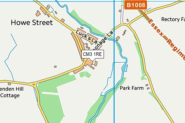 CM3 1RE map - OS VectorMap District (Ordnance Survey)