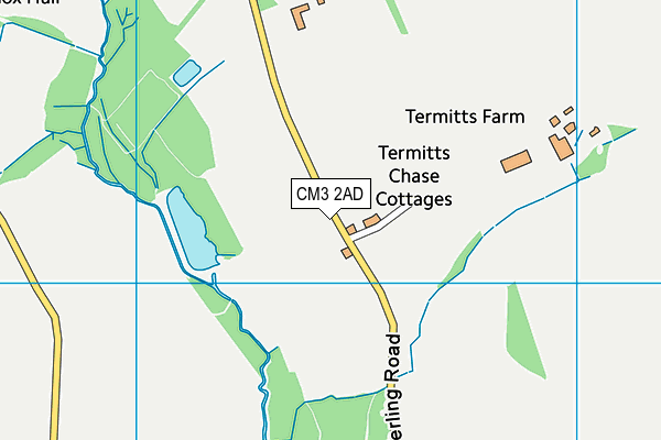 CM3 2AD map - OS VectorMap District (Ordnance Survey)