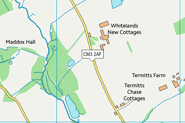 CM3 2AF map - OS VectorMap District (Ordnance Survey)