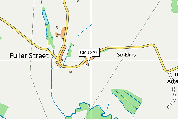 CM3 2AY map - OS VectorMap District (Ordnance Survey)