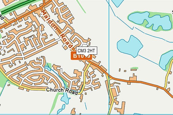 CM3 2HT map - OS VectorMap District (Ordnance Survey)
