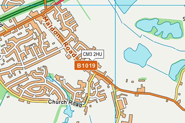 CM3 2HU map - OS VectorMap District (Ordnance Survey)