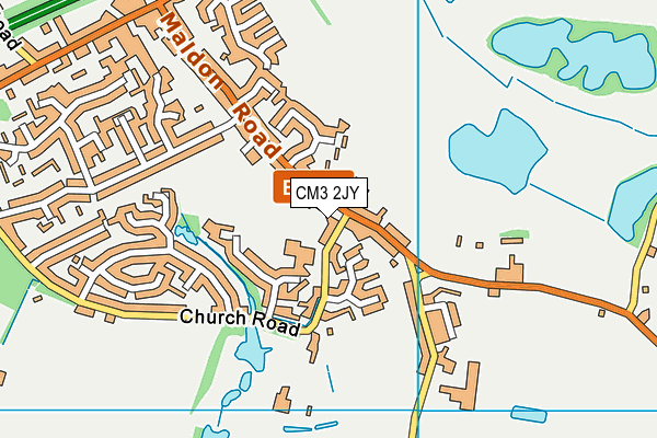 CM3 2JY map - OS VectorMap District (Ordnance Survey)