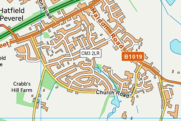 CM3 2LR map - OS VectorMap District (Ordnance Survey)