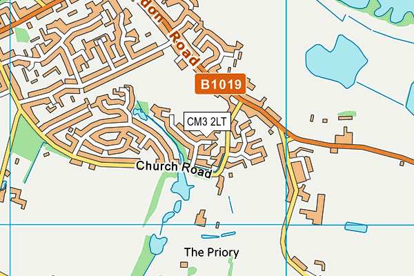 CM3 2LT map - OS VectorMap District (Ordnance Survey)