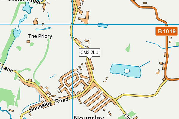 CM3 2LU map - OS VectorMap District (Ordnance Survey)