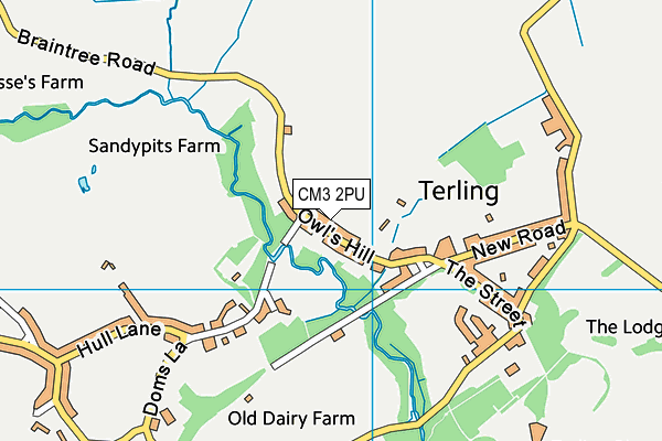 CM3 2PU map - OS VectorMap District (Ordnance Survey)