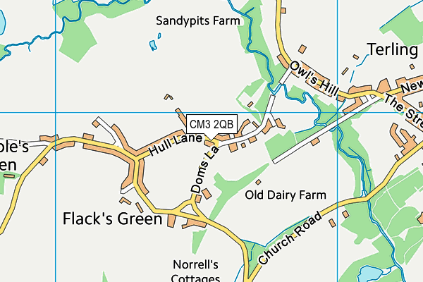 CM3 2QB map - OS VectorMap District (Ordnance Survey)