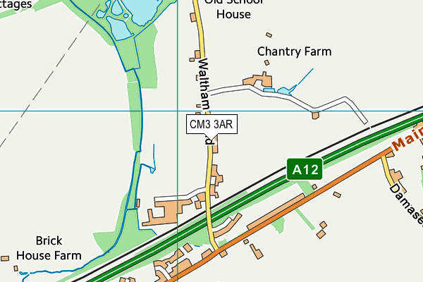 CM3 3AR map - OS VectorMap District (Ordnance Survey)