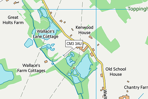 CM3 3AU map - OS VectorMap District (Ordnance Survey)