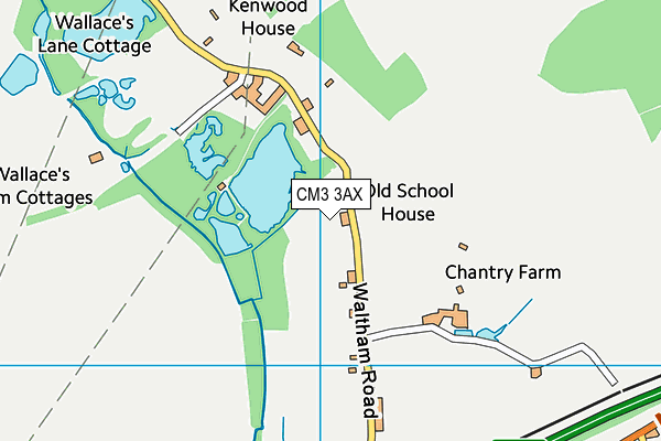 CM3 3AX map - OS VectorMap District (Ordnance Survey)