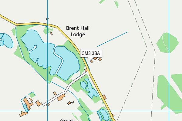 CM3 3BA map - OS VectorMap District (Ordnance Survey)