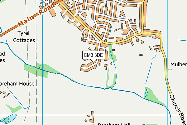 CM3 3DE map - OS VectorMap District (Ordnance Survey)