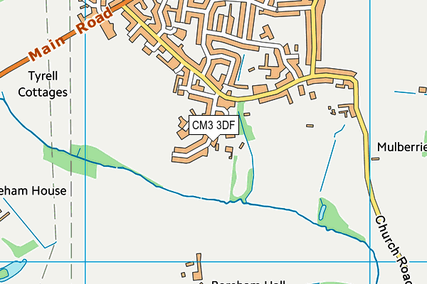 Chase Field map (CM3 3DF) - OS VectorMap District (Ordnance Survey)