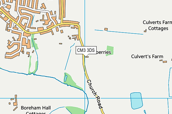 CM3 3DS map - OS VectorMap District (Ordnance Survey)