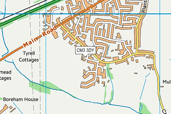 CM3 3DY map - OS VectorMap District (Ordnance Survey)