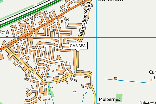 CM3 3EA map - OS VectorMap District (Ordnance Survey)