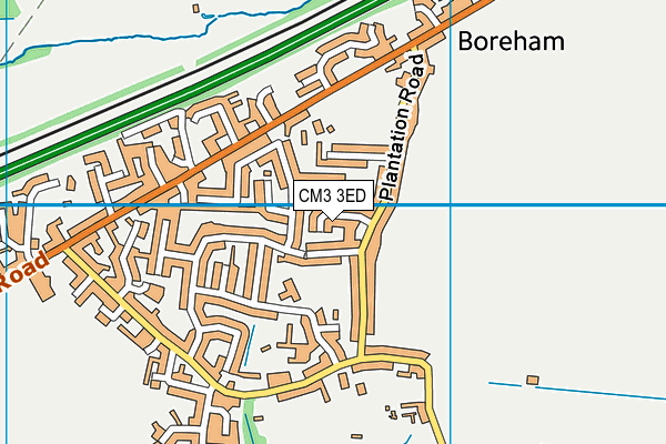 CM3 3ED map - OS VectorMap District (Ordnance Survey)