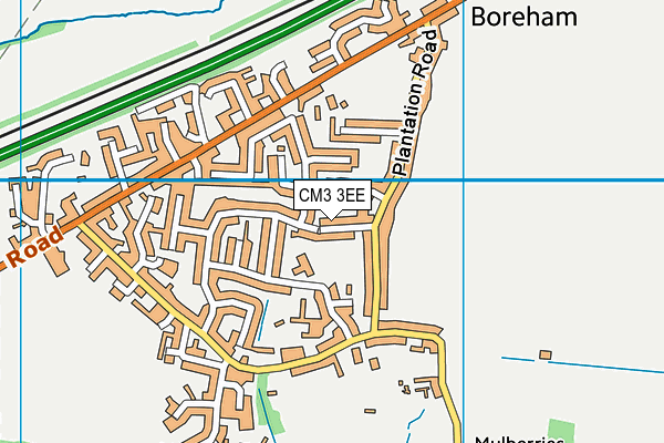 CM3 3EE map - OS VectorMap District (Ordnance Survey)