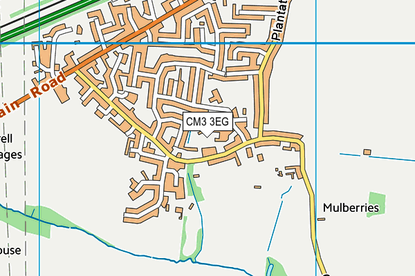 CM3 3EG map - OS VectorMap District (Ordnance Survey)