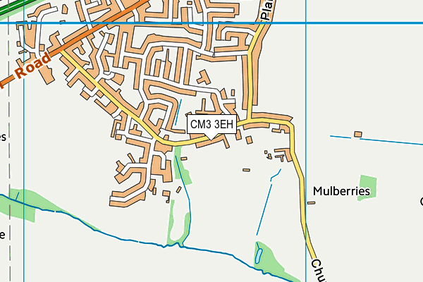 CM3 3EH map - OS VectorMap District (Ordnance Survey)