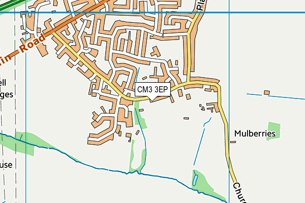 CM3 3EP map - OS VectorMap District (Ordnance Survey)