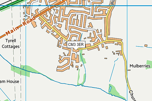 CM3 3ER map - OS VectorMap District (Ordnance Survey)