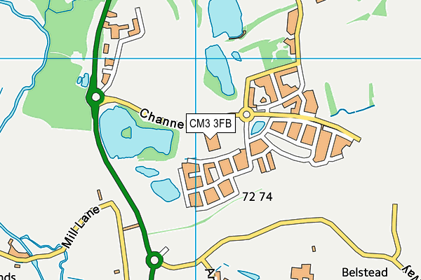 CM3 3FB map - OS VectorMap District (Ordnance Survey)