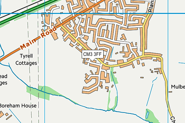 CM3 3FF map - OS VectorMap District (Ordnance Survey)