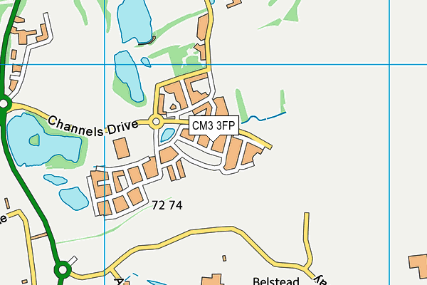 CM3 3FP map - OS VectorMap District (Ordnance Survey)