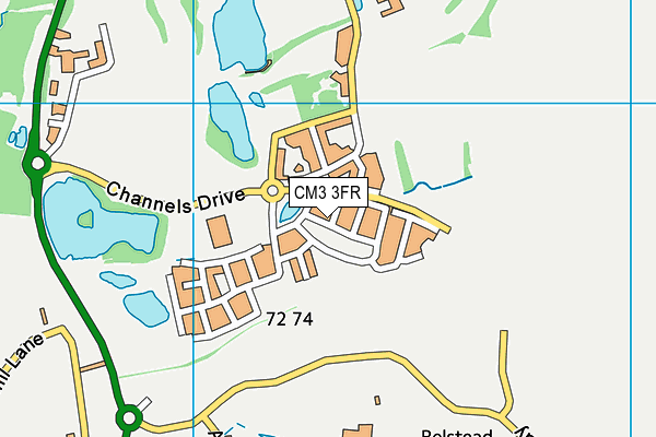 CM3 3FR map - OS VectorMap District (Ordnance Survey)