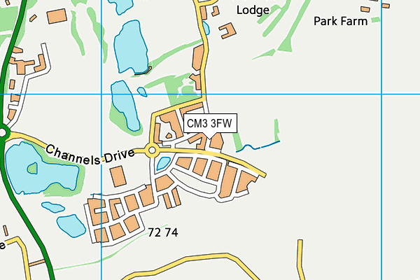 CM3 3FW map - OS VectorMap District (Ordnance Survey)