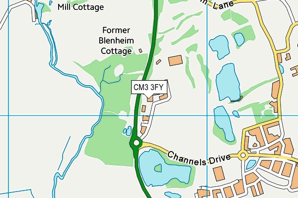 CM3 3FY map - OS VectorMap District (Ordnance Survey)