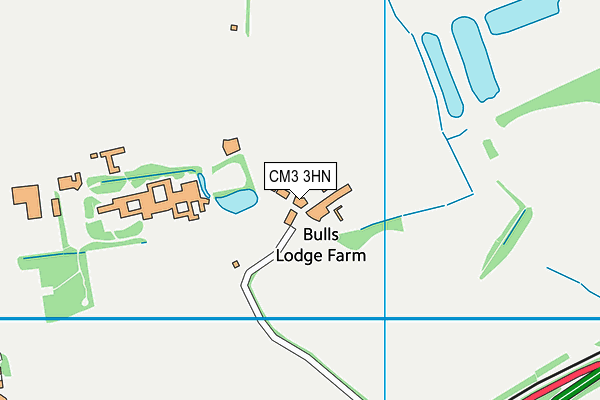 CM3 3HN map - OS VectorMap District (Ordnance Survey)