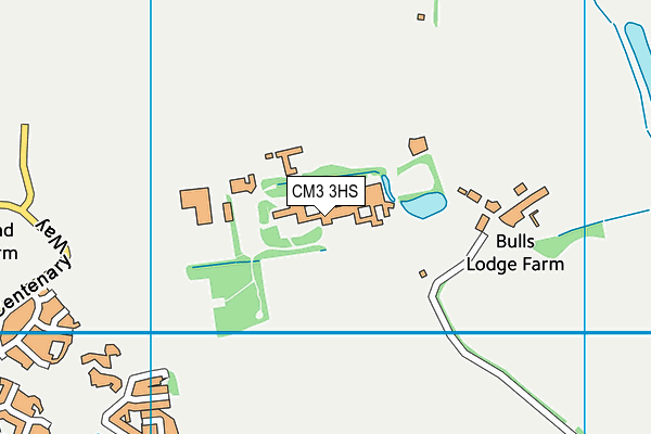 New Hall School map (CM3 3HS) - OS VectorMap District (Ordnance Survey)
