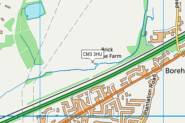 CM3 3HU map - OS VectorMap District (Ordnance Survey)