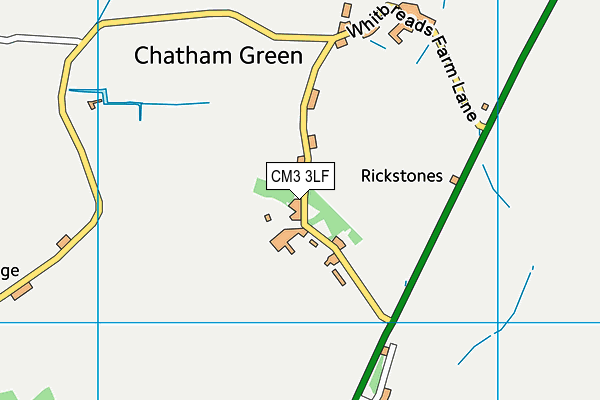 CM3 3LF map - OS VectorMap District (Ordnance Survey)