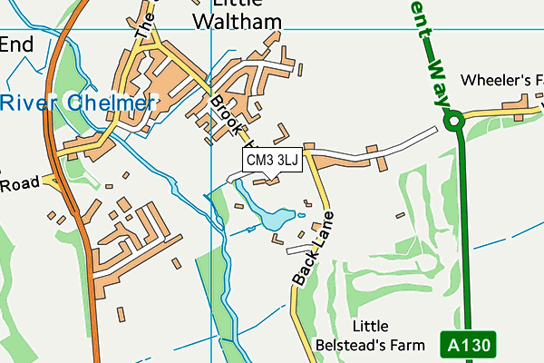 CM3 3LJ map - OS VectorMap District (Ordnance Survey)