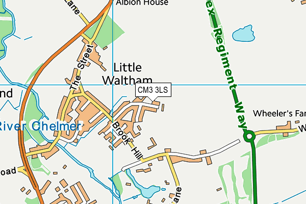 CM3 3LS map - OS VectorMap District (Ordnance Survey)