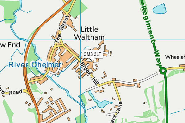 CM3 3LT map - OS VectorMap District (Ordnance Survey)