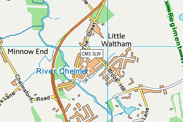 CM3 3LW map - OS VectorMap District (Ordnance Survey)