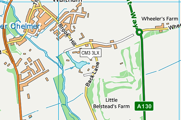 CM3 3LX map - OS VectorMap District (Ordnance Survey)