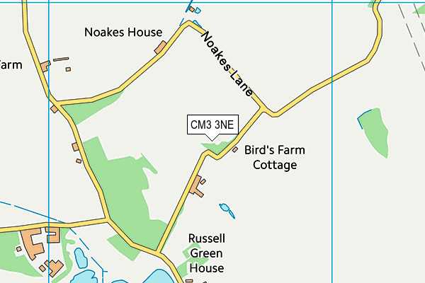 CM3 3NE map - OS VectorMap District (Ordnance Survey)