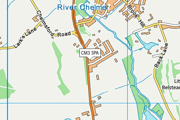 CM3 3PA map - OS VectorMap District (Ordnance Survey)